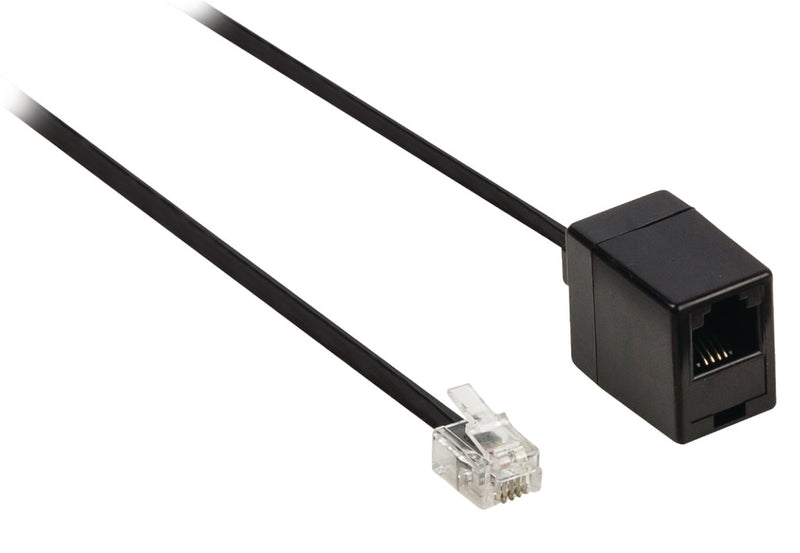 Load image into Gallery viewer, Valueline Valueline VLTP90205B100 Telecom Verlengkabel Rj11 Mannelijk Rj11 Vrouwelijk 10,0 M Zwart