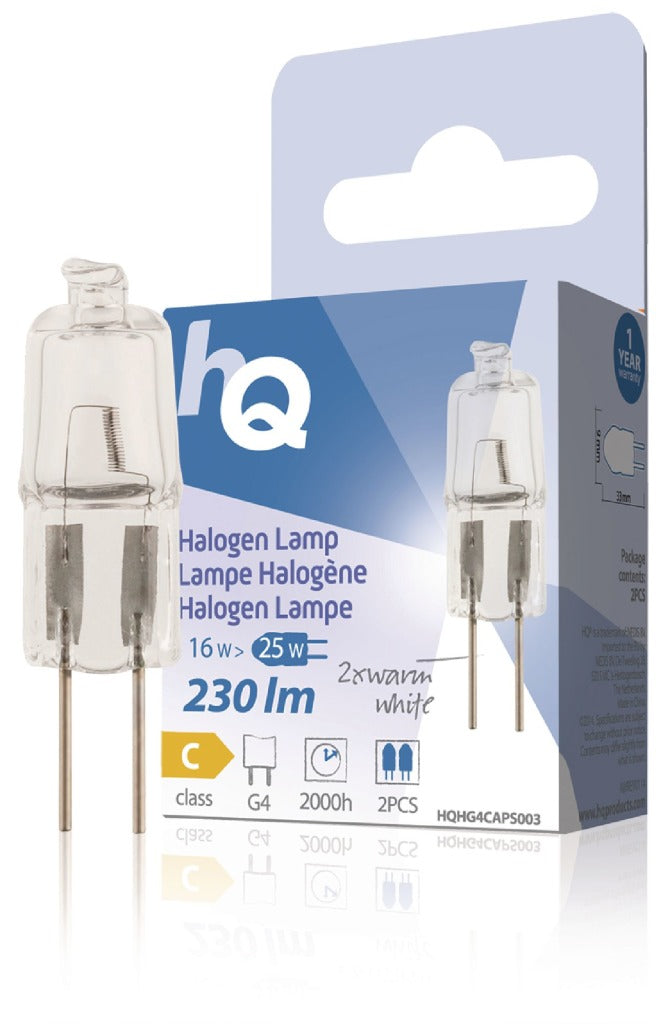 Load image into Gallery viewer, Hq hg4 caps003 halogeenlamp capsule g4 16 w 230 lm 2 800 k