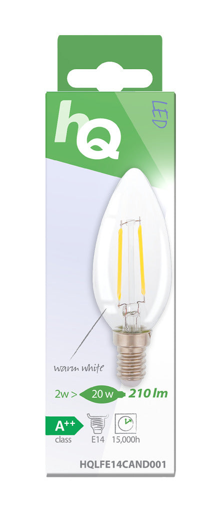 Load image into Gallery viewer, Hq lfe14cand001 led retro filament lamp e14 kaars 2 w 210 lm 2700 k