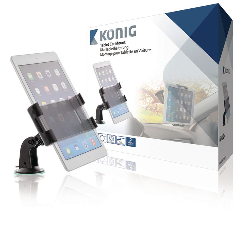 Cargue la imagen en el visor de la galería, K ouml;nig knm-fctm11 tablet autohouder 360 deg; draai- en kantelbaar 0.7 kg