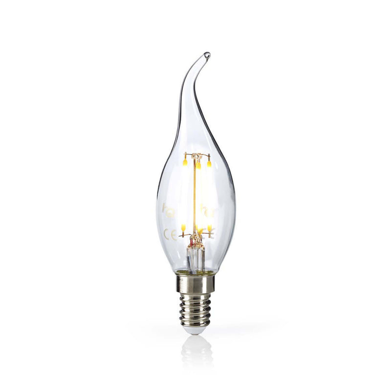 Load image into Gallery viewer, Nedis ledbfe14canft2 retro led-gloeilamp e14 kaars met gebogen punt 4,8 w 470 lm
