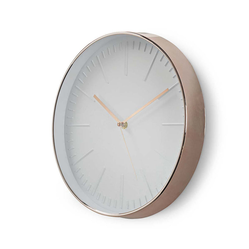 Load image into Gallery viewer, Nedis clwa013pc30re ronde wandklok diameter 30 cm wit roze-goud