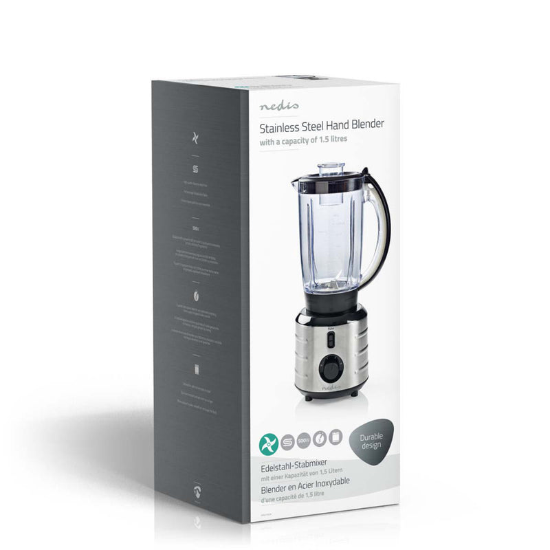 Load image into Gallery viewer, Nedis kabl210cal staande blender 500 w 1,5 l roestvrij staal