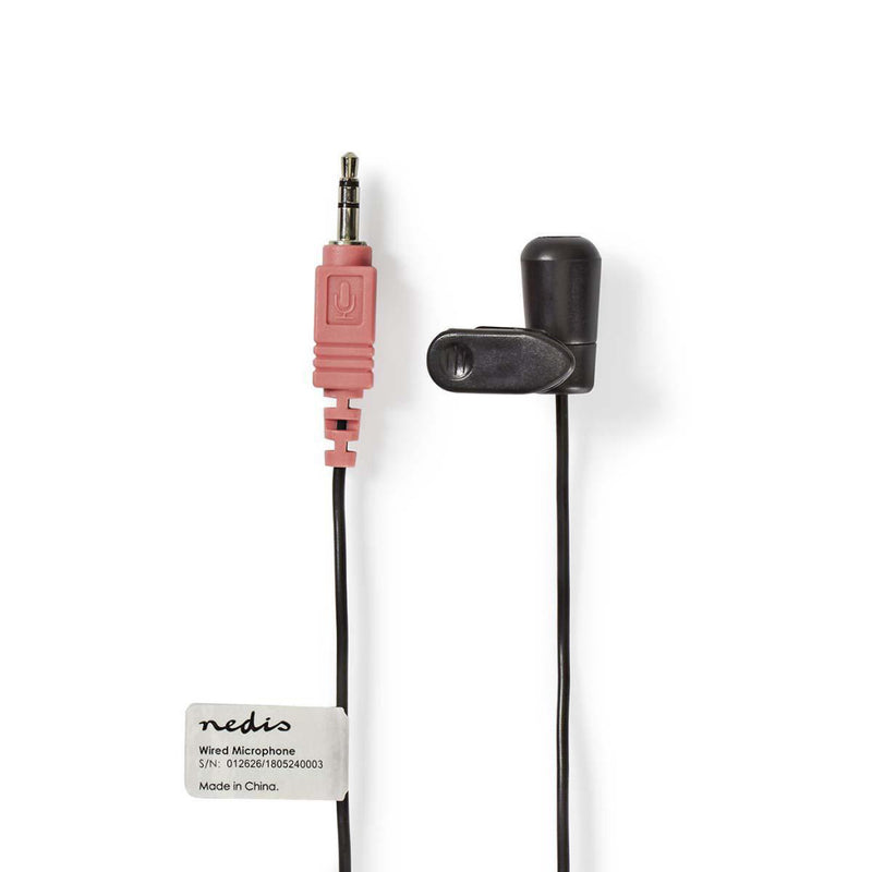Load image into Gallery viewer, Nedis miccj100bk bedrade microfoon clip-on 3,5 mm zwart