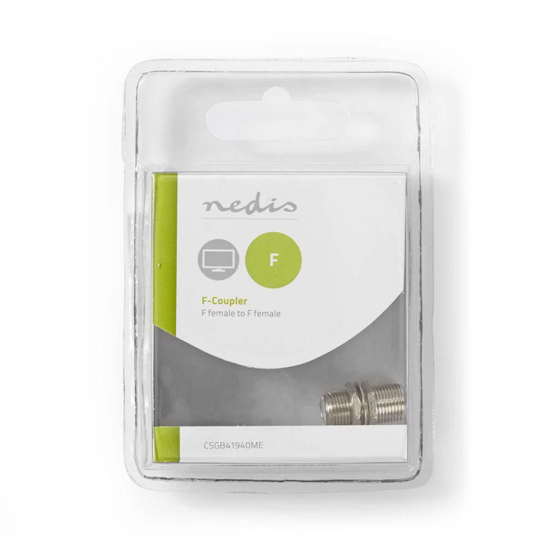 Load image into Gallery viewer, Nedis csgb41940me satelliet- en antenne-adapter f female - f female metaal