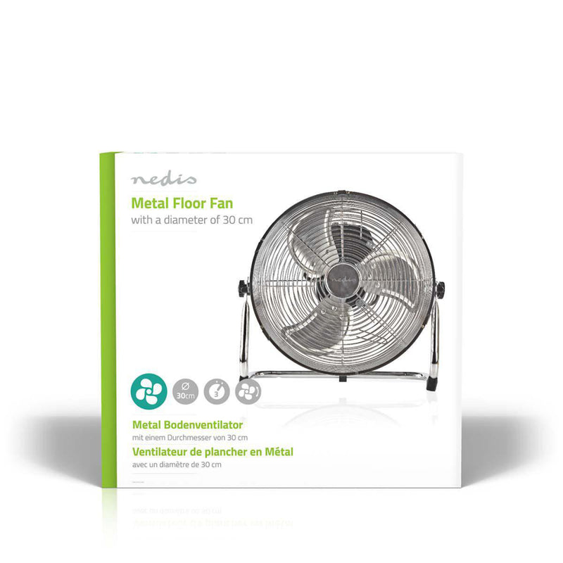 Load image into Gallery viewer, Nedis fnfl10ccr30 vloerventilator diameter 30 cm 3 snelheden chroom
