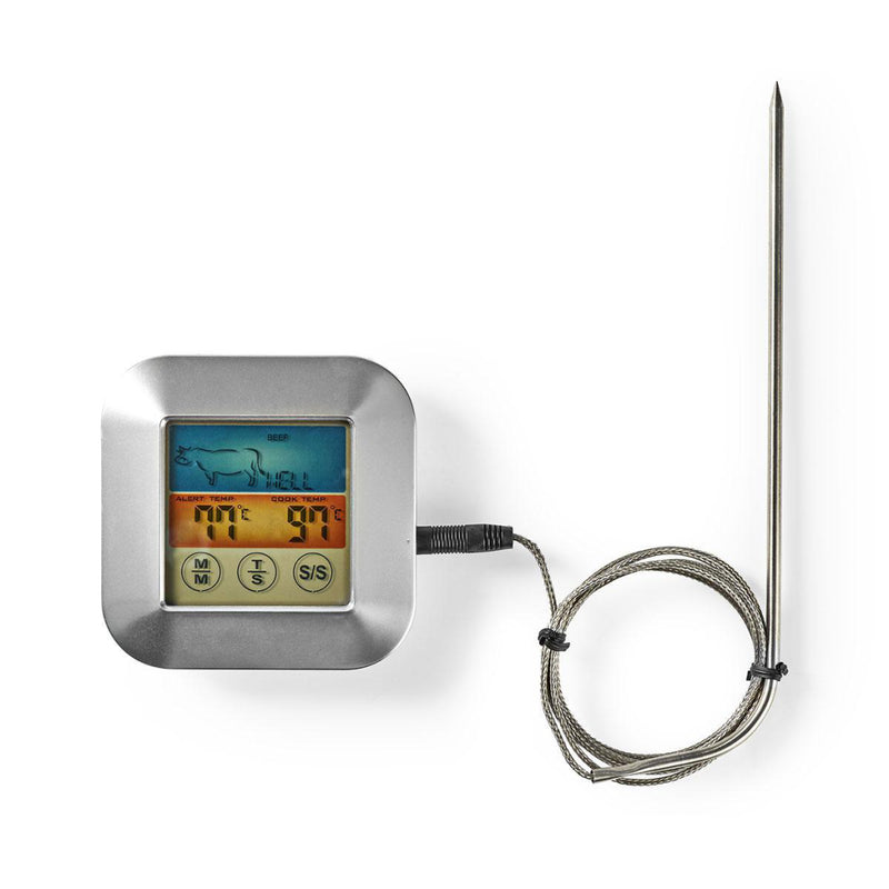 Laden Sie das Bild in Galerie -Viewer, Nedis kath106si vleesthermometer 0 250 deg;c kleurendisplay timer