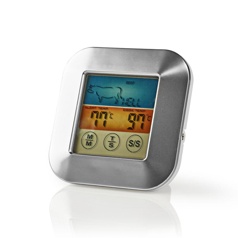 Laden Sie das Bild in Galerie -Viewer, Nedis kath106si vleesthermometer 0 250 deg;c kleurendisplay timer