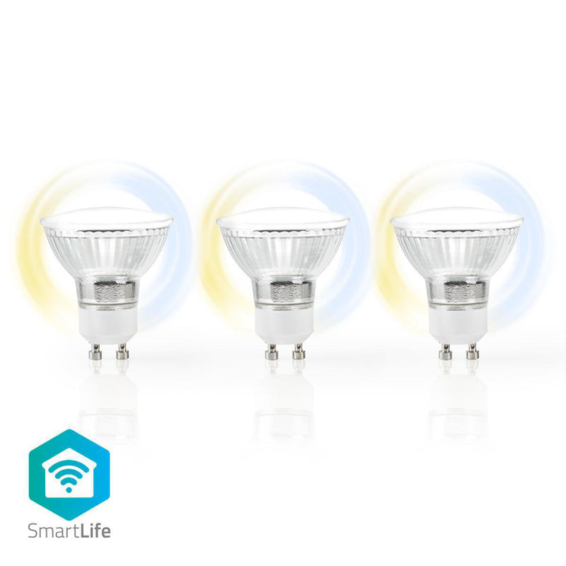 Load image into Gallery viewer, Nedis wifilw30crgu10 wi-fi smart led-lamp warm tot koel wit gu10 3-pack