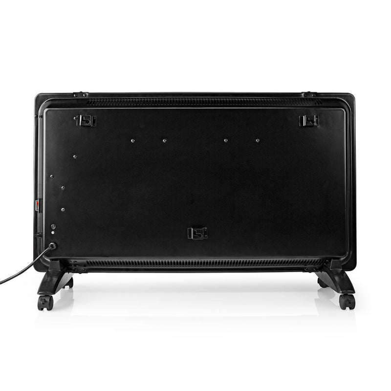 Load image into Gallery viewer, Nedis htpl20fbk glazen paneel convectorkachel thermostaat lcd-scherm 2 warmtestanden staand wandmontage 2000 w zwart