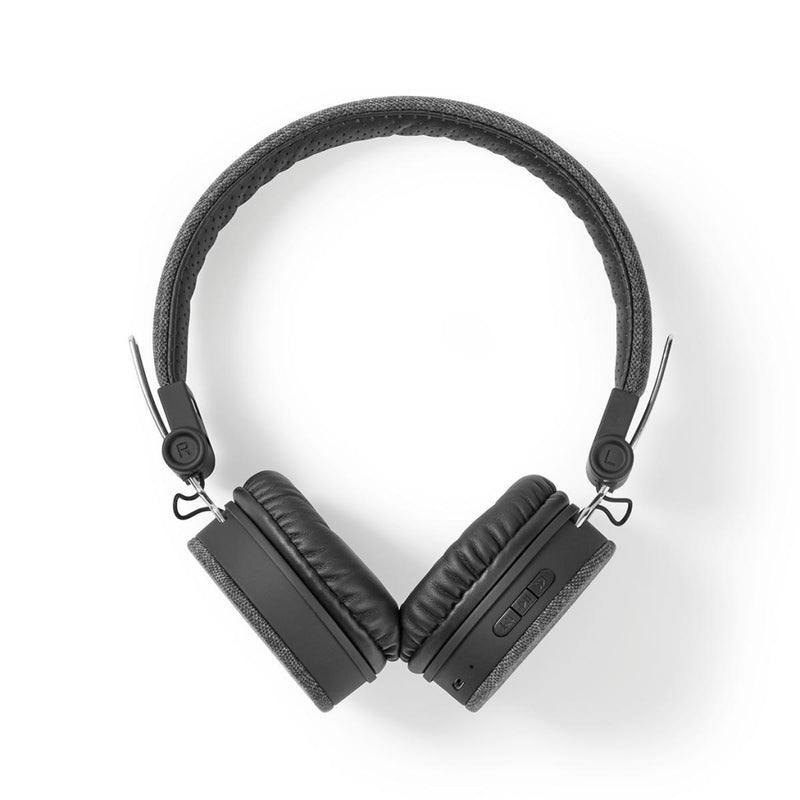 Load image into Gallery viewer, Nedis fshp250at bluetooth®-koptelefoon met geweven stof bekleed on-ear |18 uur afspeeltijd antraciet zwart