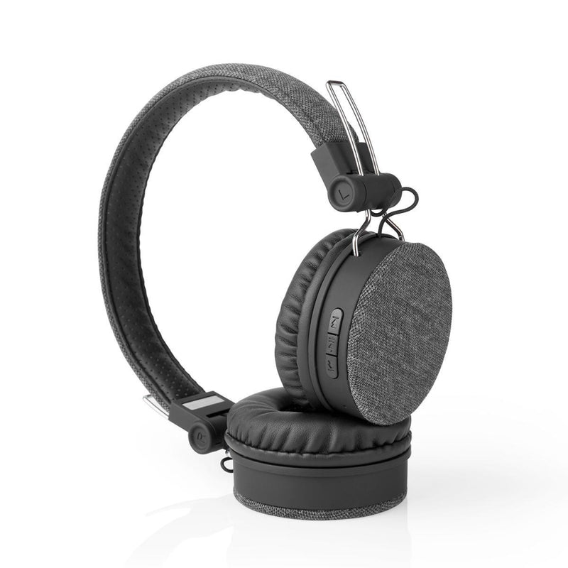 Load image into Gallery viewer, Nedis fshp250at bluetooth®-koptelefoon met geweven stof bekleed on-ear |18 uur afspeeltijd antraciet zwart