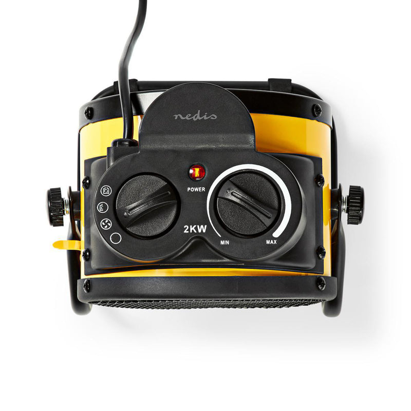 Load image into Gallery viewer, Nedis htif20fyw industri euml;le keramische ventilatorkachel thermostaat 3 standen 2000 w geel