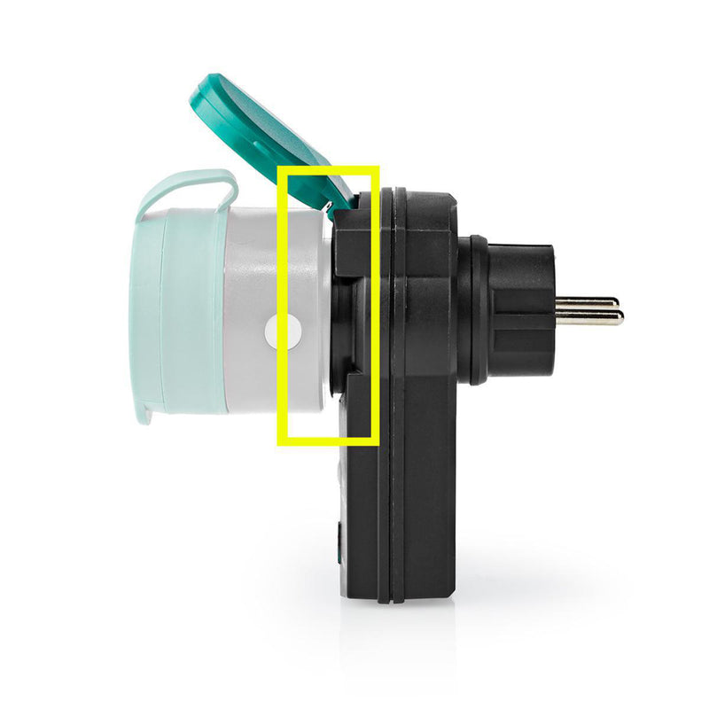 Load image into Gallery viewer, Nedis rfpom120fbk rf smart stekker outdoor ip44 aan uit rf mesh range extender schuko type f 3680 w