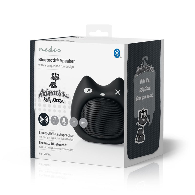 Load image into Gallery viewer, Nedis SPBT4110BK Animaticks Bluetooth Speaker 3 Uur Speeltijd Handsfree Bellen Kelly Kitten