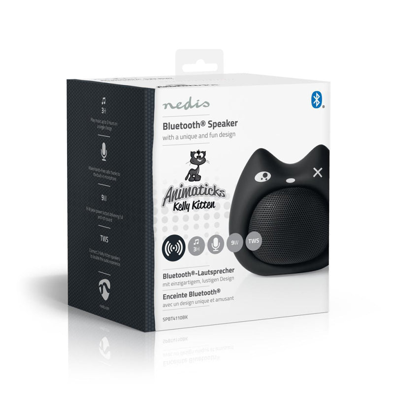Load image into Gallery viewer, Nedis SPBT4110BK Animaticks Bluetooth Speaker 3 Uur Speeltijd Handsfree Bellen Kelly Kitten