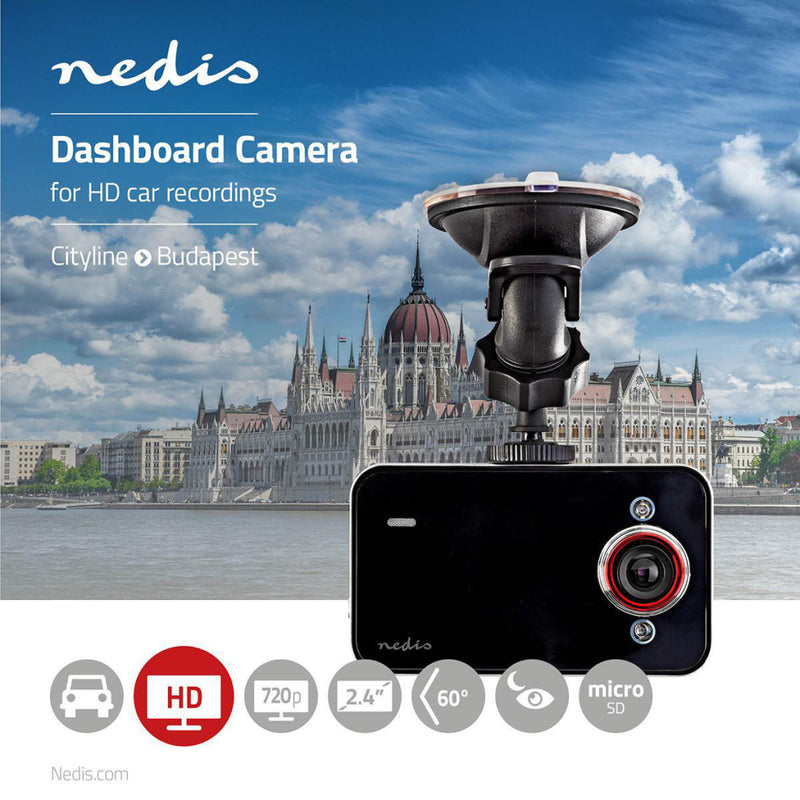 Cargue la imagen en el visor de la galería, Nedis dcam06bk dashcam hd 720p 1 ch 2,4 inch kijkhoek van 60 deg;