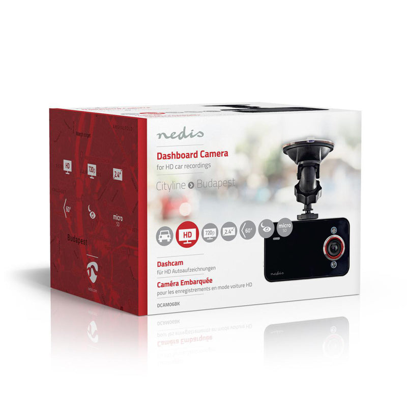 Cargue la imagen en el visor de la galería, Nedis dcam06bk dashcam hd 720p 1 ch 2,4 inch kijkhoek van 60 deg;