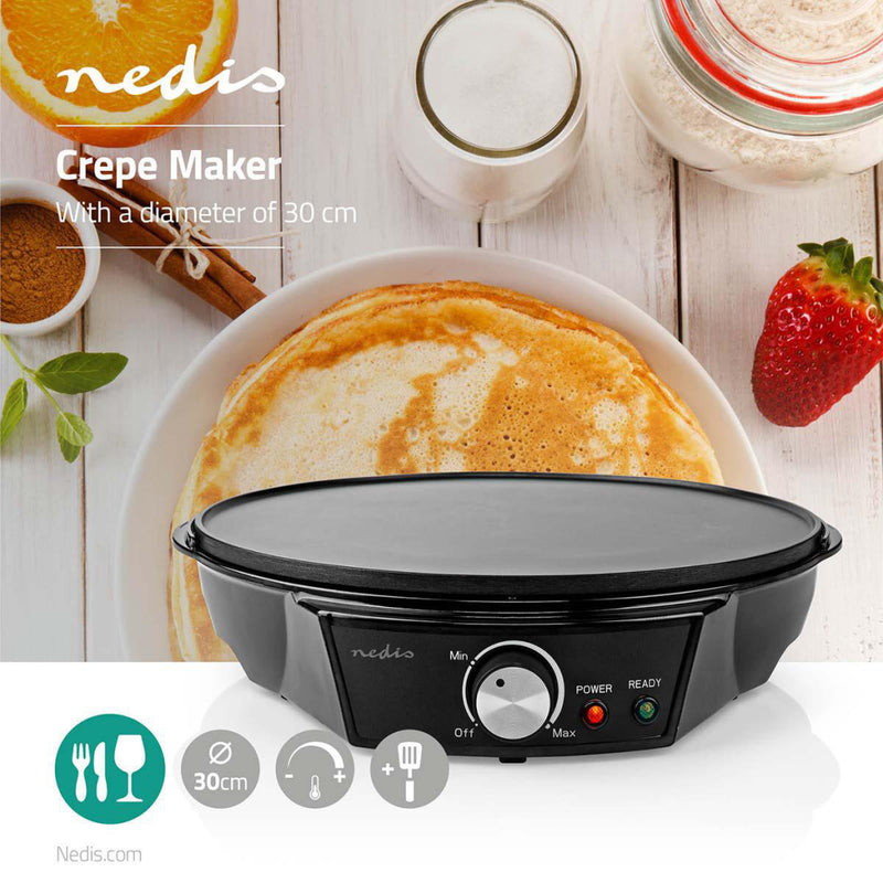 Laden Sie das Bild in Galerie -Viewer, Nedis FCCM120FBK30 Cr ecirc;pes-maker 30 Cm Zwart