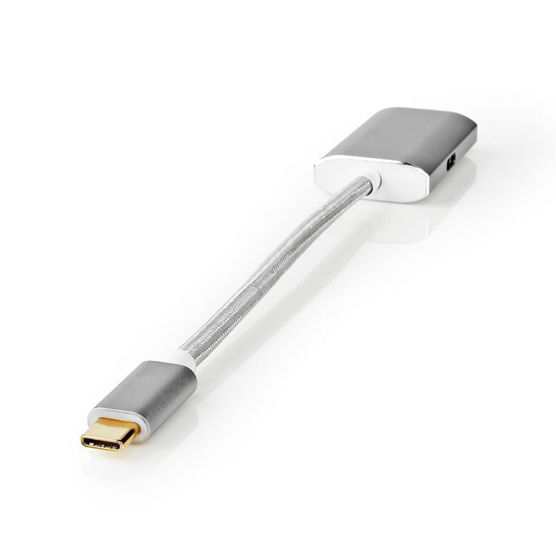 Load image into Gallery viewer, Nedis cctb64680al02 usb-adapter usb 3.2 gen 1 usb type-c trade; male hdmi trade; connector 0.20 m rond verguld gebreid nylon zilver cover window box