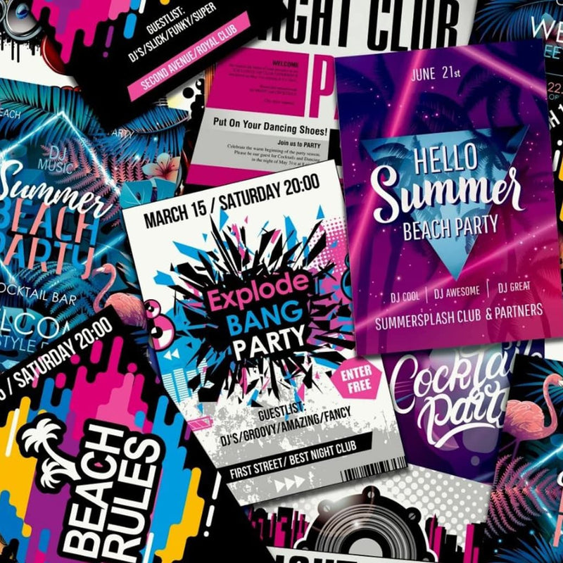 Load image into Gallery viewer, Noordwand Noordwand Behang Good Vibes Club Posters paars en roze