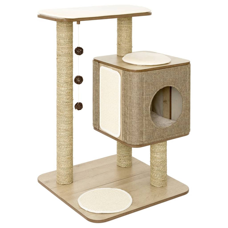 Load image into Gallery viewer, Jack and Vanilla Jack and Vanilla Kattenmeubel Molly 56x56x86 cm bruin