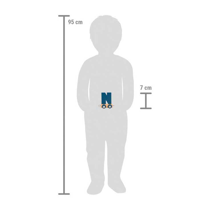 Load image into Gallery viewer, Small foot - houten lettertrein polar - n
