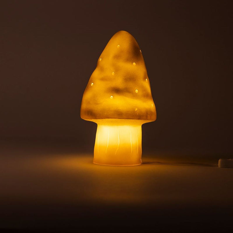Afbeelding laden in galerijviewer, Egmont lamp paddenstoel goud met dimmer.