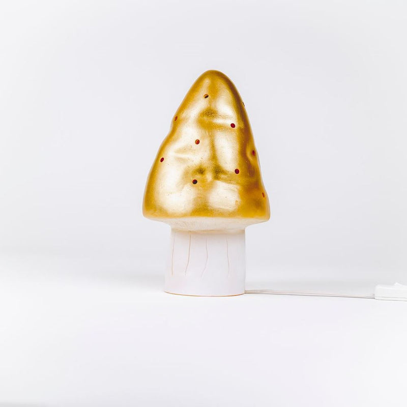 Afbeelding laden in galerijviewer, Egmont lamp paddenstoel goud met dimmer.