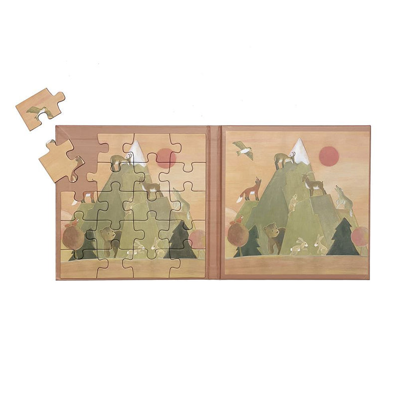 ギャラリービューアに画像をロードする, Magneet puzzel gebergte. 17,5x17,5x1 cm.
