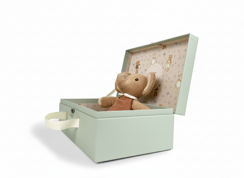 ギャラリービューアに画像をロードする, Knuffel olifant de ollie cadeaudoos.