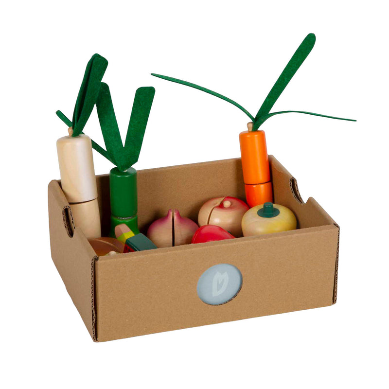 Load image into Gallery viewer, Small foot - houten snij- en groenten speelset fresh, 14dlg.