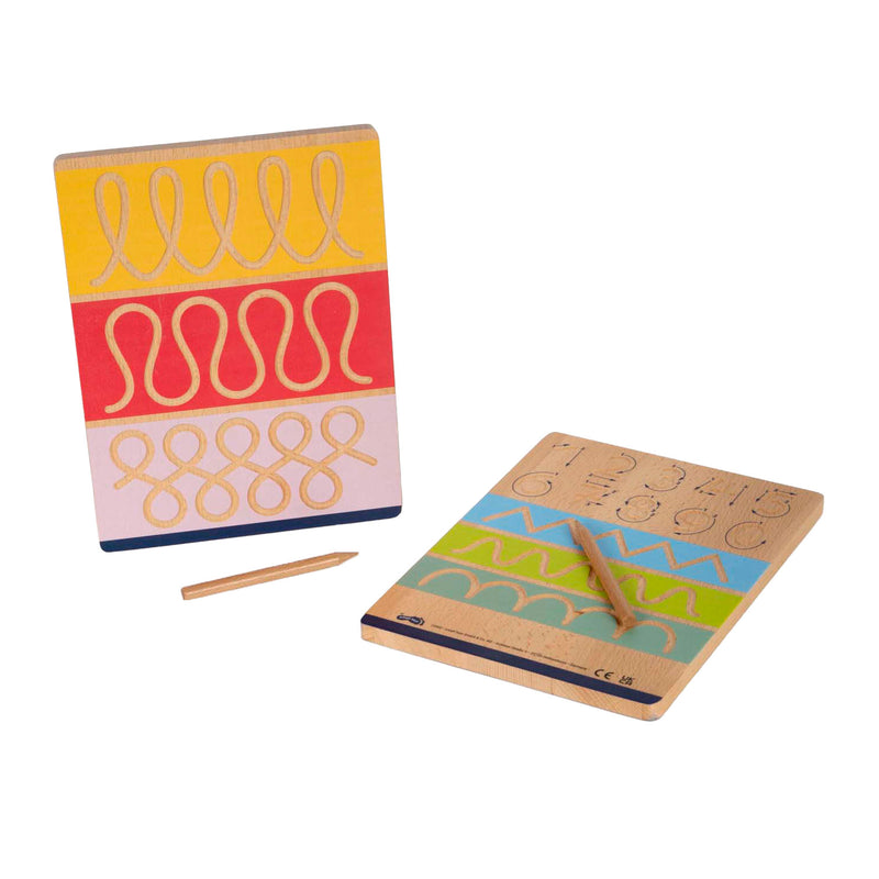 Afbeelding laden in galerijviewer, Small foot - houten schrijfbordset voor schrijftraining
