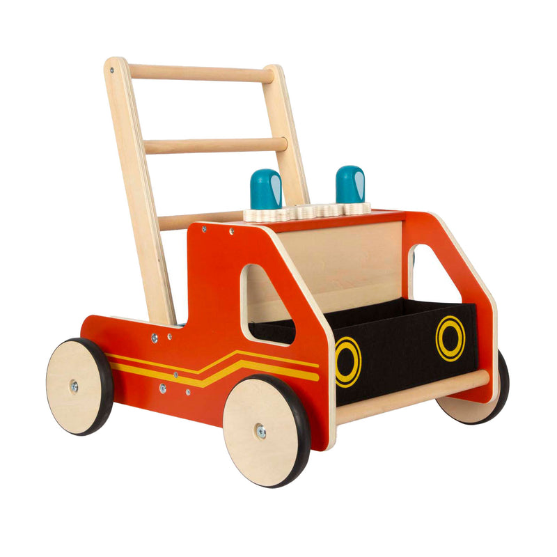 Afbeelding laden in galerijviewer, Small foot - houten loopwagen brandweer