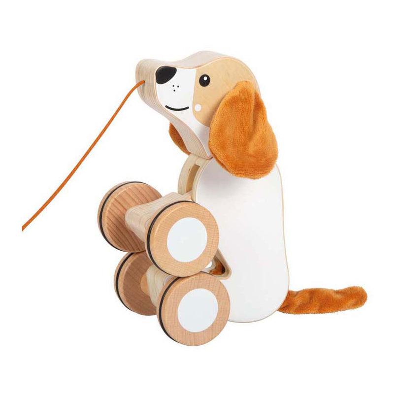 Load image into Gallery viewer, Small foot - houten trekhond met knisperende oren