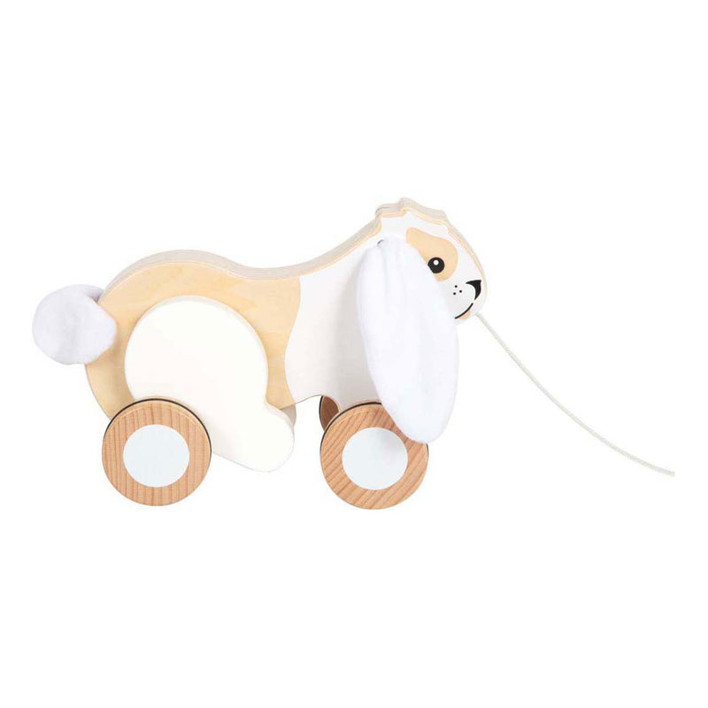 Load image into Gallery viewer, Small foot - houten trekkonijn met knisperende oren