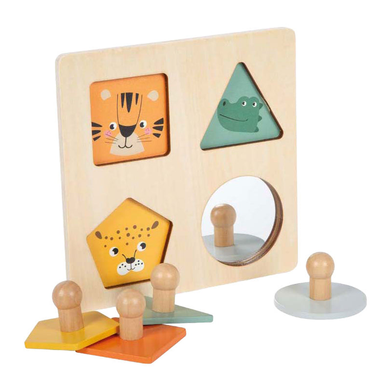 Load image into Gallery viewer, Small foot - houten vormen montessori puzzel fsc