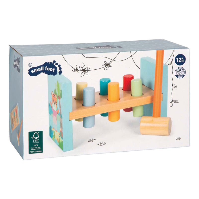 Afbeelding laden in galerijviewer, Small foot - houten hamerbank jungle friends fsc