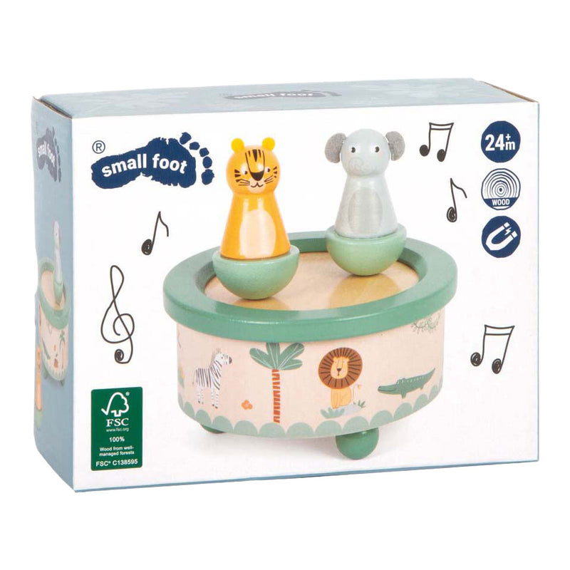 Afbeelding laden in galerijviewer, Small foot - houten muziekdoos safari fsc