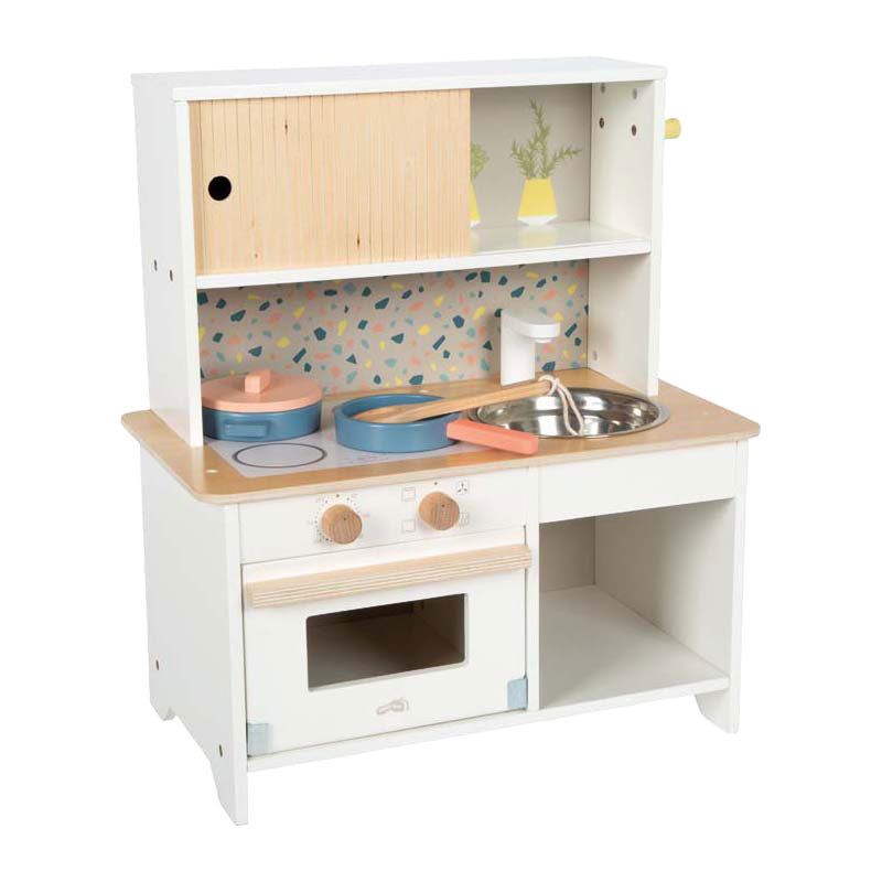 Load image into Gallery viewer, Small foot - houten terrazzo speelkeuken compact