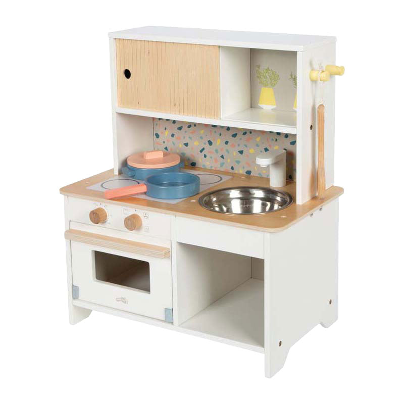 Load image into Gallery viewer, Small foot - houten terrazzo speelkeuken compact