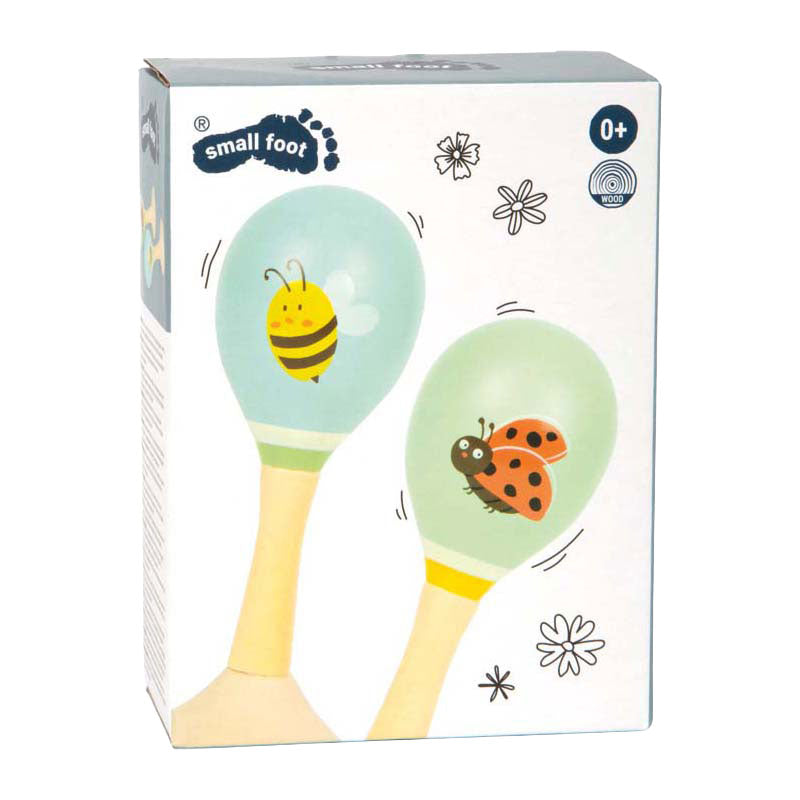 Afbeelding laden in galerijviewer, Small foot - houten maracas tiny friends - 2st.