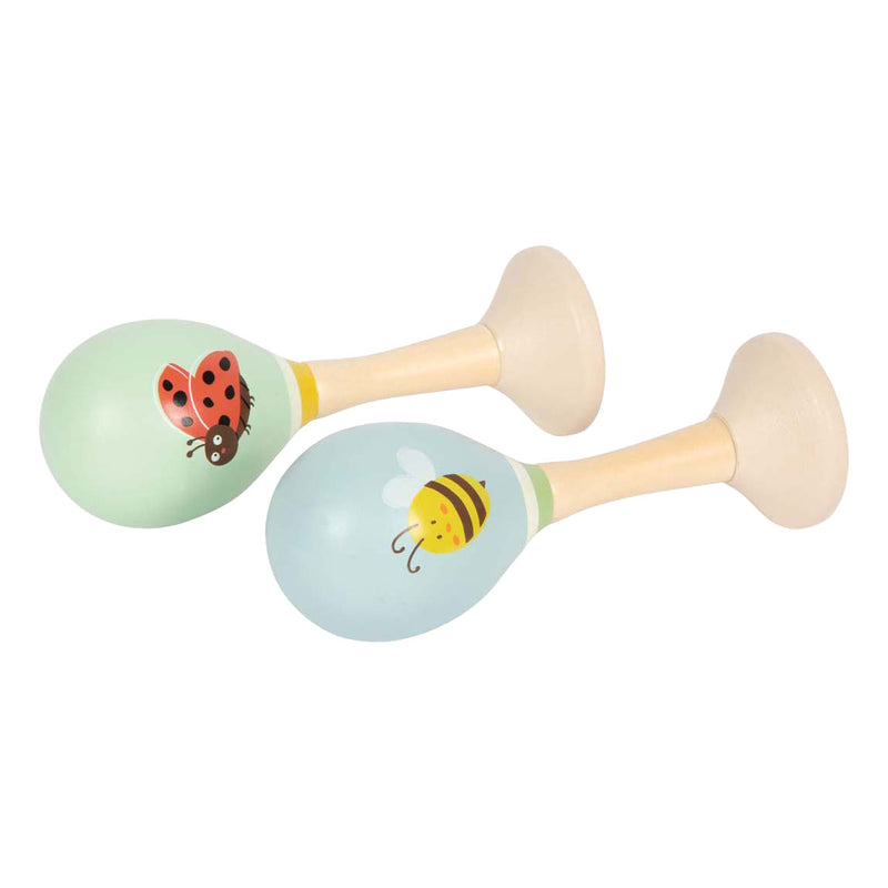 Afbeelding laden in galerijviewer, Small foot - houten maracas tiny friends - 2st.