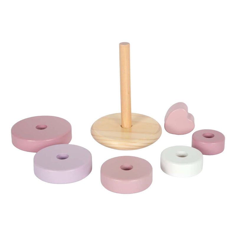 Afbeelding laden in galerijviewer, Small foot - houten stapeltoren roze - 7dlg.