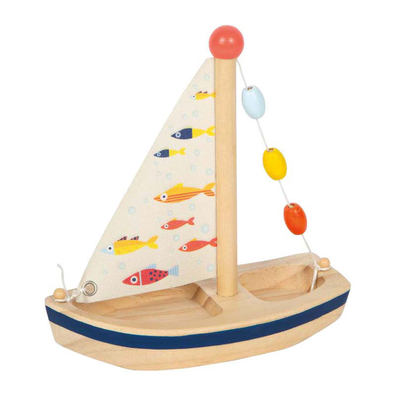 Load image into Gallery viewer, Small foot - houten zeilboot grote oceaan