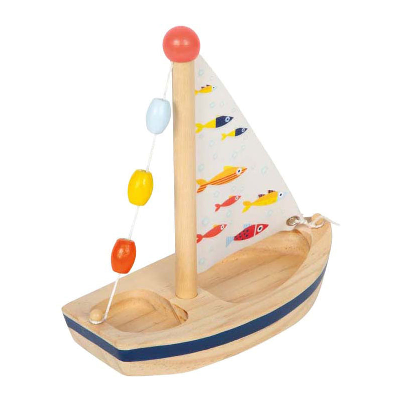 Load image into Gallery viewer, Small foot - houten zeilboot grote oceaan