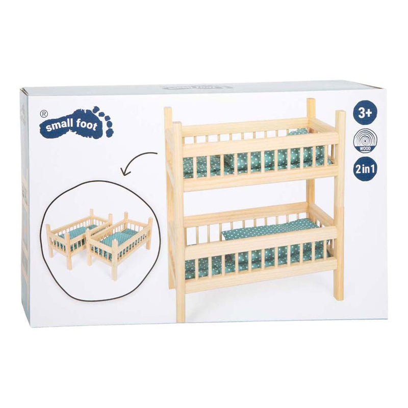 Afbeelding laden in galerijviewer, Small foot - houten poppenstapelbed