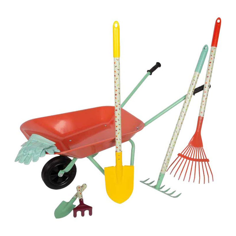 Load image into Gallery viewer, Small foot - kruiwagen met tuingereedschap - 8dlg.