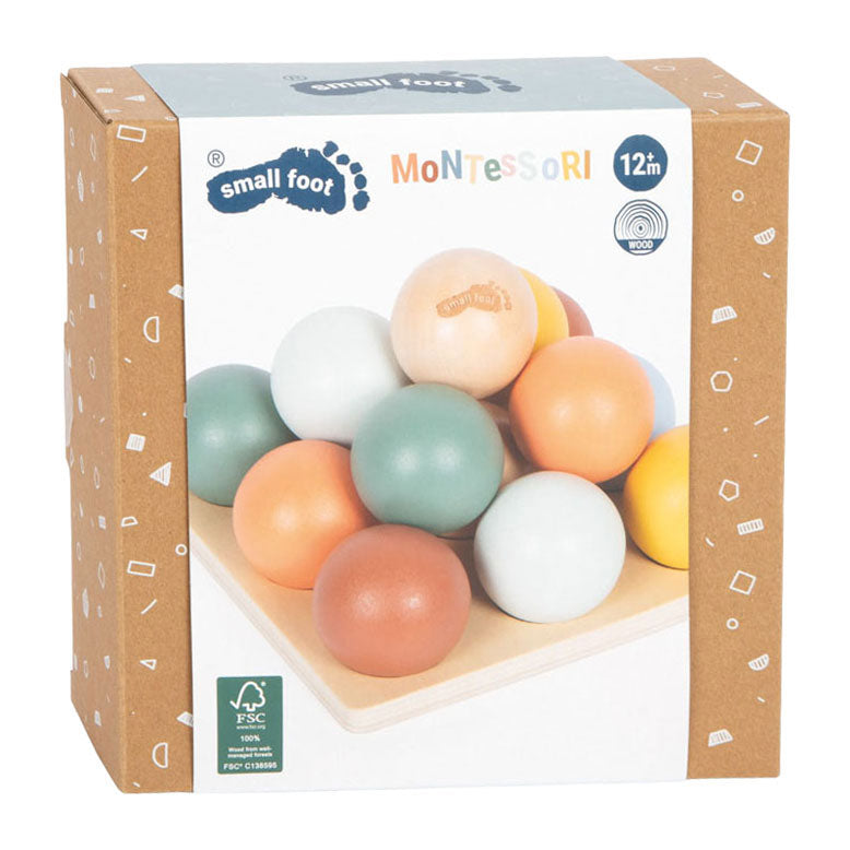 Load image into Gallery viewer, Small foot - houten montessori sorteerspel met ballen