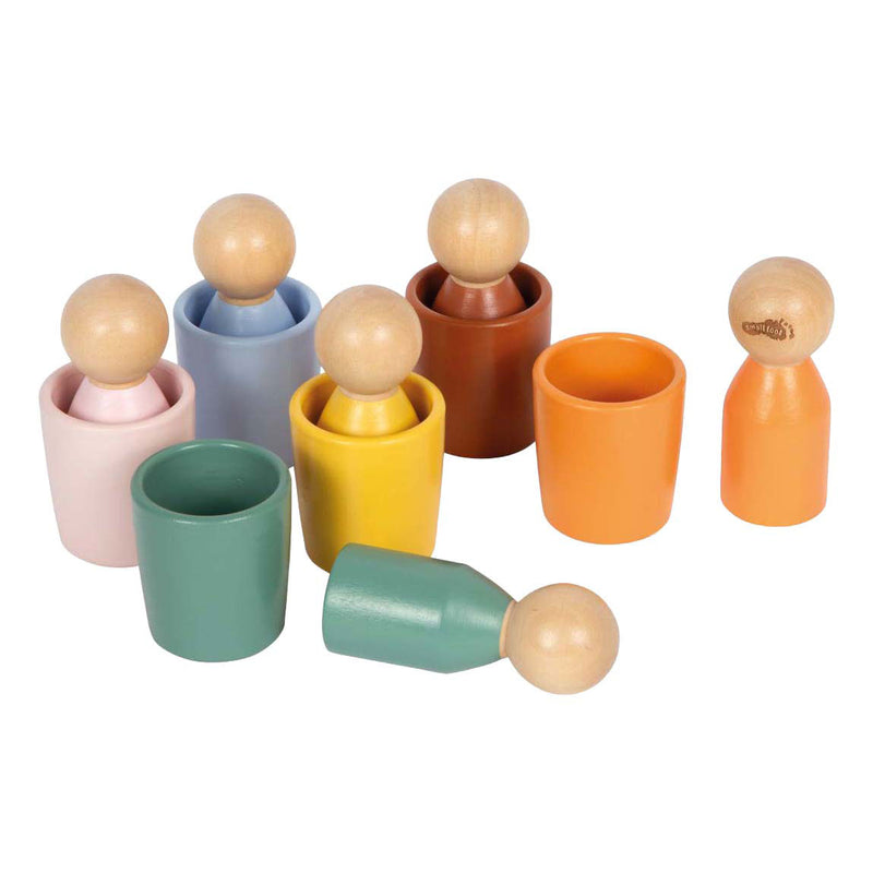 Load image into Gallery viewer, Small foot - houten montessori sorteerbeker met figuren